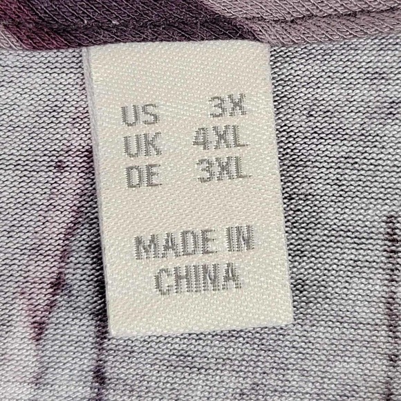 LOGO by Lori Goldstein Women's 3X Purple Striped Long Sleeve Scoop Neck Knit Top - Picture 6 of 9